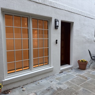 View of the entry from the courtyard.